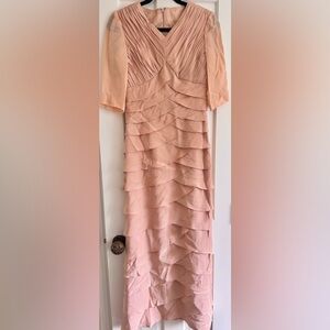 Vintage Tiered Ruffle Pink Women's Dress